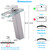 Rzoeox LED Bathroom Sink Faucet Brushed Nickel, Tall Vessel Sink Faucet Waterfall Single Handle 1 Hole and 2 Water Supply Lines, Brass Faucet with Open Glass Spout