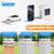 NIORSUN Solar Post Cap Lights Outdoor Waterproof, 4x4 Post Solar Lights RGB Color Changing, Fence Posts Solars Light for Deck Patio Garden Deco, 4x4 Posts Caps Wood Vinyl, 5x5 Vinyl, 6 Pack (White)