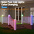 NIORSUN Solar Post Cap Lights Outdoor Waterproof, 4x4 Post Solar Lights RGB Color Changing, Fence Posts Solars Light for Deck Patio Garden Deco, 4x4 Posts Caps Wood Vinyl, 5x5 Vinyl, 6 Pack (White)