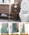 Hzuaneri Bathroom Storage Cabinet - Toilet Paper Storage Cabinet, Small Toilet Paper Holder with 4 Wheels, Bathroom Organizer with Adjustable Shelf, for Small Spaces, Rustic Brown BC04601X