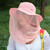 Mosquito Head Net Hat, Safari Hat Sun Hat with Mesh Protection from Insect Pink