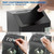 POCHAR Metal Tip Box - Tip Jar with Lock & Keys - Suggestion Box Offering Prayer Voting Boxes with Chalkboard Label, Locking Latch - Black Donation Boxes for Fundraising Church, 7.9" x 6.3"