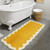 Uphome Bathroom Runner Rug, Large Water Absorbent Cute Bath Mat Non Slip Washable, 24x60 Soft Irregular Shaped Shaggy Microfiber Bath Runner Rug for Floor, Bathtub, Bedroom, Yellow