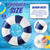 Arrowbash 1 Pcs Jumbo Inflatable Pool Float 47 Inch Floaties Tubes Classic Striped Pool Rings for Teens Adult Inflatable Inner Tube for Swimming