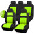 CAR PASS Seat Cover Full Sets, 3D Air Mesh Car Seat Cover with 5mm Composite Sponge Inside,Airbag Compatible Universal Fit for SUV,Vans,sedans, Trucks, Automotive Interior Covers(Lime Green)