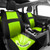 CAR PASS Seat Cover Full Sets, 3D Air Mesh Car Seat Cover with 5mm Composite Sponge Inside,Airbag Compatible Universal Fit for SUV,Vans,sedans, Trucks, Automotive Interior Covers(Lime Green)