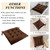 FlyGulls Rocking Chair Cushions Indoor Velvet Chair Pads High Back and Seat Cushion 2 Piece Set Brown