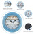eYotto 18 Inch Large Indoor Outdoor Wall Clock Waterproof with Temperature and Humidity Display, Battery Operated Silent Non-Ticking for Garden,Pool, Patio,Porch,Bathroom,Beach House Decorative