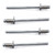 2 Pairs NOS Dash Rosette Rivets Stainless Steel Fit for Ford Chrysler AMC VIN DOOR TAG