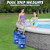 30 lb Heavy Duty Pool Ladder Weights - 4 Pack Pool Step Sand Bags for Above Ground Pools, Waterproof 500D PVC, Tear-Resistant Pool Stair Stabilizer to Prevent Floating, Blue