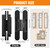 7" Hidden Door Hinge/Concealed Hinges,Invisible Hinges,Invisible Door Silent 180 Degree Swing Hinge 3-Way Adjustable Butt 7 x 2.8 x 1 (Black, 7 inches)