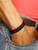 LOCAL LEAGUE Mens Leather Bracelet SURF PATROL - Fully Adjustable - LIGHT BROWN for Men, Women, Natural Multilayer Cord Surfer Wristband Distressed Rope Festival Vacation CALI VIBES BEACH Party
