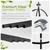 Idzo 100% Metal Obelisk Trellis for Climbing Plants Outdoor 6ft - 72in, Heavy Duty Black Garden Trellis for Climbing Vine with Stone-Look Finish, 1pc