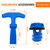 KOGUNXU Upgraded Cooler Accessories Kit - 2 T-Latch Straps + Leak-Proof Drain Plug - Fits for RTIC, for YETI & More - Blue