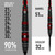 Harrows Ryan Searle 90% Tungsten Steel Tip Darts Set | 21g, 22g, 23g, 24g, 26g, 30g & 32g | Includes Carbon ST Shafts & 100 Micron Heavy Metal Flights (24g)