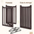 Yaheetech Freestanding Pet Gate 3-Panel Wooden Dog Fence with 2 Support Feet Folding Dog Gate for Indoor, Stairs, Doorways, Halls, Kitchen Wooden Pet Barrier Espresso 36" H