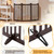 Yaheetech Freestanding Pet Gate 3-Panel Wooden Dog Fence with 2 Support Feet Folding Dog Gate for Indoor, Stairs, Doorways, Halls, Kitchen Wooden Pet Barrier Espresso 36" H