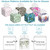 Watercolor Floral Leaves Tissue Box Holder,Square Leather Tissue Box Cover with Bottom Belt,Waterproof Modern Napkin Holder Organizer for Car Bathroom Nightstand Vanity Tabletop,5.2" x 5.2" x 5.2"