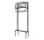 Kingson Portable Garden Hose Holder with Storage Basket - Heavy-Duty Freestanding Steel Stand, Holds 150FT Hose, Black Powder-Coated Finish, Detachable & Space-Saving Design with Tools