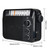 Retekess TR604W AM FM NOAA Radio, Portable Emergency Weather Radios with Best Reception, AC or D Battery Powered, with Clear Dial and Large Knob, Suit for Home (Black)