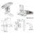 Jamgoer T Handle Door Lock 2PCS Truck Cap Locking Latch with 2 Keys Zinc Alloy Lock T-Handle Lock Set for Garage Door Lock Truck Camper Cabinet Door (Silver)