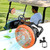 AIPSET Rechargeable Golf Cart Fan, 10400mAh Battery, 3-Speed with LED Light, 36 Hrs Work, Remote Control, Hang Hook, USB & Type C Port, Orange