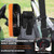 AIPSET Rechargeable Golf Cart Fan, 10400mAh Battery, 3-Speed with LED Light, 36 Hrs Work, Remote Control, Hang Hook, USB & Type C Port, Orange