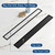 Neodrain 24-Inch Offset Linear Shower Drain with Tile Insert Grate Cover, 304 Stainless Steel Rectangle Side Outlet Shower Floor Drain, Adjustable Leveling Foot, Hair Strainer/Catcher, Matte Black