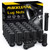 MIKKUPPA M14x1.5 Spline Lug Nuts - Replacement for Chevy Silverado, GMC Savana Sierra, Ford F250 F350 Super Duty, Ram 2500 3500 Aftermarket Wheel, 32pcs Black Closed End Lug Nuts with Socket Key