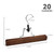 Nature Smile Wooden Pants Hangers Non Slip Smooth Finish Solid Wood Clamp Skirt Hanger Hair Extension Hangers with 360° Swivel Hook (20Pcs, Retro)