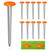 10Pack Low Profile Survey Stakes Stainless Steel Heavy Duty Survey Markers Stakes Low Profile Survey Markers Property Line Markers Property Markers for Property Line Ground Septic Tank Markers (10)