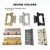 VOLUKA 6 Pack Non-Mortise Door Hinges - Easy to Install, 4" × 3" Stainless Steel Door Hinges - Smooth Movement and Heavy Duty, Golden