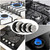 HUAREW Gas Stove Burner Caps Set, Cooker Hat Set Suitable for Most Gas Stove Burners, 1 Large, 1 Small, 2 Middle