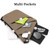 MaijjLyn Anti Theft Crossbody Bag, One Shoulder Chest Sling Bag Multi Pockets Slim Anti Theft Travel Purse for Women & Men (Khaki Right)