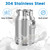 Togarhow 304 Stainless Steel 20 Liter Milk Can, 5.25 Gallon Wine Pail Bucket with Spigot and Sealed Lid, Heavy Duty