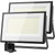 Olafus 2 Pack 300W LED Flood Light Outdoor, Super Bright Outside Floodlights with Plug, IP66 Waterproof 6500K Daylight White Exterior Security Light for Yard Stadium Lawn Barn
