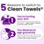 Reduces Fine Lines and Wrinkles in 6 weeks or Less, CLEAN SKIN CLUB Healthy Aging Clean Towels® XL, Disposable Face Towels, XL - 1 Pack (50 count)