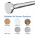 Umimile Shower Curtain Rod, 1 Inch Diameter Adjustable Spring Tension Curtain Rod, 304 Stainless Steel Shower Rod for Bathroom, Windows, Never Rust Non-Slip (Stainless Steel, 50-86”)