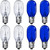 8 Pieces Lighted Make Up Mirror Bulbs 20W Replacement Bulbs for Double Sided Illuminated Mirror (Blue, Clear)