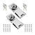 2 Pack 4 Inch Keyed Hasp Locks Twist Knob Keyed Different Locking Hasp for Small Doors, Stainless Steel Chrome Plated Hasp Lock Catch Latch
