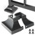 Epcee 1pcs Post 1.25" Aluminum Deck Post Base Cover, Post Skirt, Handrail, Stair, Porch, Deck Railing Base Brackets Covers (Black)