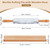 Gymdin Marble Rolling Pin - 18.9" Marble Rolling Pins for Baking, Pastry, Pizza Dough & More - Polished Non-Stick Surface, Long Dough Roller with Wooden Handles & Base