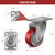 3 Inch Heavy Duty Casters, Swivel Caster Wheels with Brake, Polyurethane on Steel Wheel- Casters Set of 4 with 1400 lb Capacity, Caster Wheels for Furniture Workbench Cart (2 Swivel & 2 Rigid)