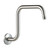 OFFO Shower Head Extension Arm 13 in, Brushed Nickel S Shaped High Rise Extender with Flange Shower Head Pipe Arm