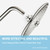 OFFO Shower Head Extension Arm 13 in, Brushed Nickel S Shaped High Rise Extender with Flange Shower Head Pipe Arm