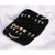 CONNOISSEURS Leather Jewelry Carrying Clutch, Black
