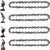4 Pack 8 Inch Chainsaw Chains Replacement 1/4" Pitch 47 Drive Links .043" Gauge for Mini Cordless Electric Chain Saw