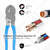 ZUVER 10 US Ton Hydraulic Crimper Tool Kit with Cable Cutter, 9 US Standard Chromed Hexagonal Dies 12, 10, 8, 6, 4, 2, 1/0, 2/0 AWG for Electrical Terminal Cable Lugs and 1/8” for Wire Rope Crimping