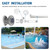 590135 Eyeball Assembly Kit,Pool Bubbler Nozzle Compatible with Pentair, Enhances Pool Lighting and Water Circulation, Pool and Spa LED Light Bubbler Fountain Parts(2 Sets)