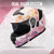 OUMURS Pink Modular Motorcycle Helmets Full Face Flip up Street Bike Motorcycle Helmet for Unisex Adult Flower Sea - XL